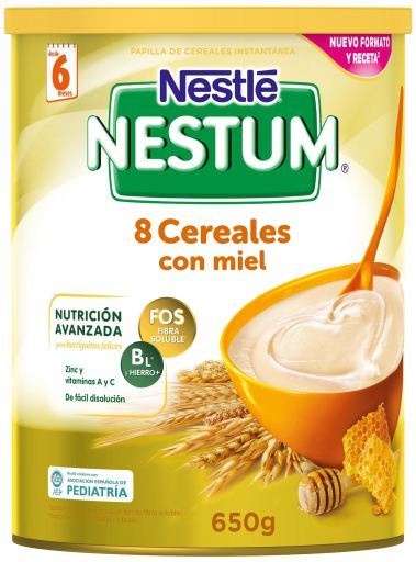Papillas Nestum 8 Cereals with Honey +6 Months 650 gr