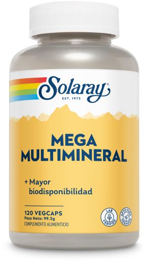 Solaray Mega Multi Mineral 120 Vegetable Capsules