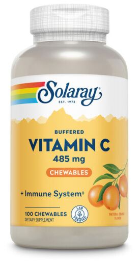 Solaray Vitamin C 500 Orange Flavor 100 Chewable Tablets