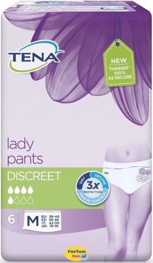 Lady Pants Discreet Medium Panties 6 uds
