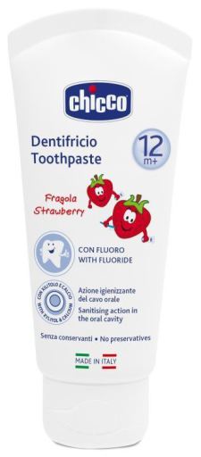 Chicco Strawberry Paste 12M+ With Fluoride