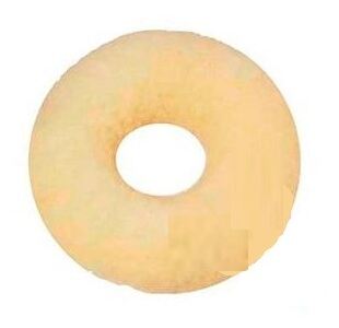 Round Natural Leather Cushion with Hole