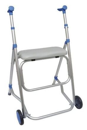 Aluminum walker, wheels, seat