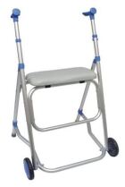 Aluminum walker, wheels, seat