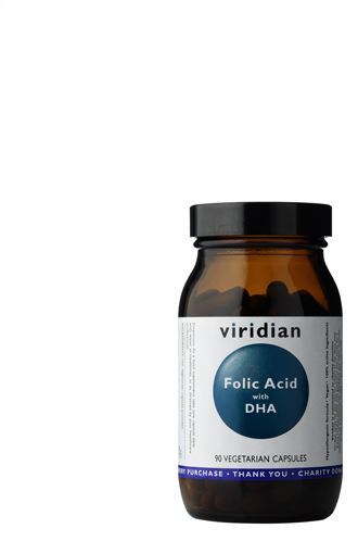 Viridian Folic acid DHA 90 Capsules Plant