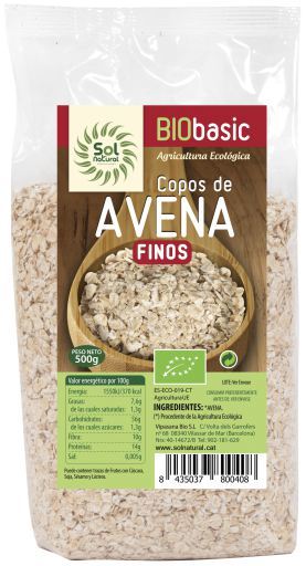 Sol Natural Bio Fine Oat Flakes 500 gr