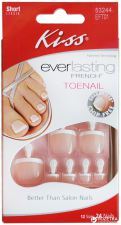 Kiss Everlasting French Toenail Toe Nails Rosa Kit-
