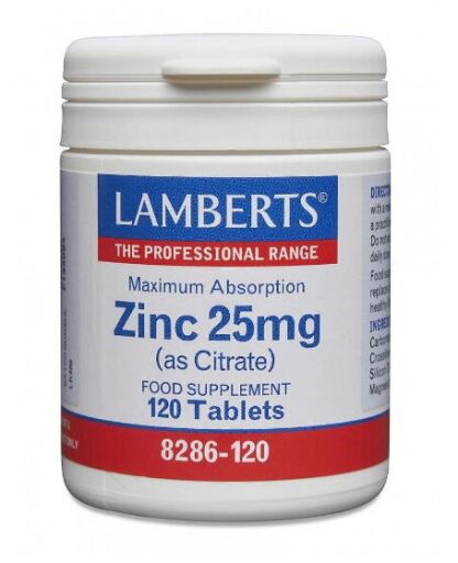 Zinc 25 mg Daily Mineral Intake 120 Tablets