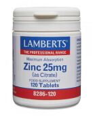 Zinc 25 mg Daily Mineral Intake 120 Tablets