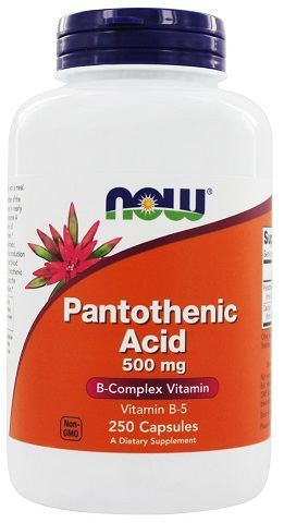Pantothenic Acid 500 mg 250 Capsules