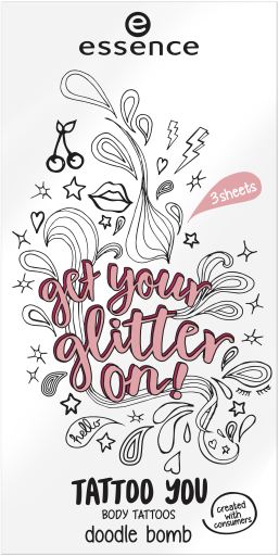 Get On Glitter On! Body Tattoos 01 Doodle Bomb 95 pieces
