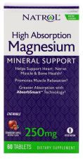 Magnesium High Absorption 250 mg Cranberry Apple 60 chewable tabs
