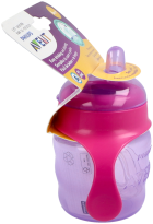 Infantile Glass with Pink Soft Mouthpiece 200 ml