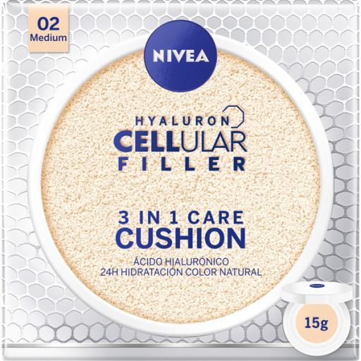 Hyaluronic Acid Powder 3 in 1 care Cushion # 02 Medium 15 gr