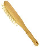 Hairbrush with rounded wooden sticks
