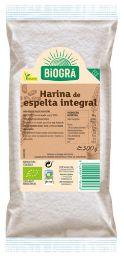 Biogra Whole wheat spelled flour 500 gr