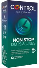 Non Spot Condoms, Dots and Ribs, 12 units