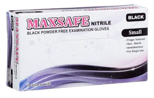 Nitrile Gloves Size S Black 100 pieces