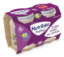Nutrib&eacute;n Potito Dinner Bipack Green Beans With Hake 2x190 gr