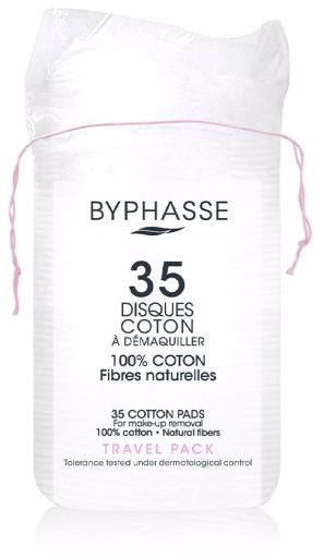 Byphasse Cotton Discs Make-up Remover Travel Packaging 35 units