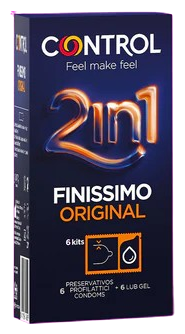 2-in-1 Very Fine Condoms + Lubricant 6 Units