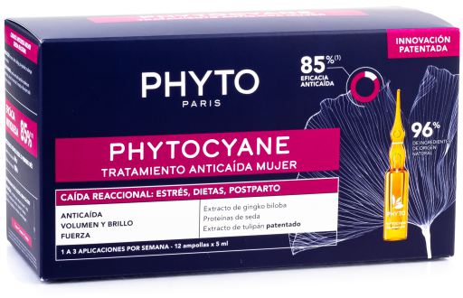 Phytocyane Reactive Anti-Hair Loss Treatment for Women 12 x 5 ml