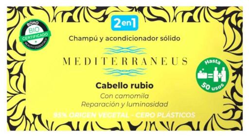 Mediterraneus Solid Shampoo and Conditioner for Blonde Hair 50 gr