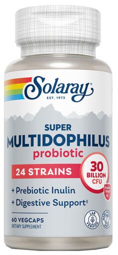Solaray Super Multidophilus 24 Strain 30 Billion Cfu 60 Vegetable Capsules