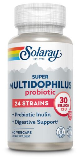 Solaray Super Multidophilus 24 Strain 30 Billion CFU 60 Vegetable Capsules