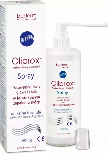 Boderm Oliprox Spray Treatment Seborrheic Dermatitis 150 ml