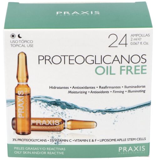 Laboratorios Praxis Proteoglycans Oil Free 24 Ampoules