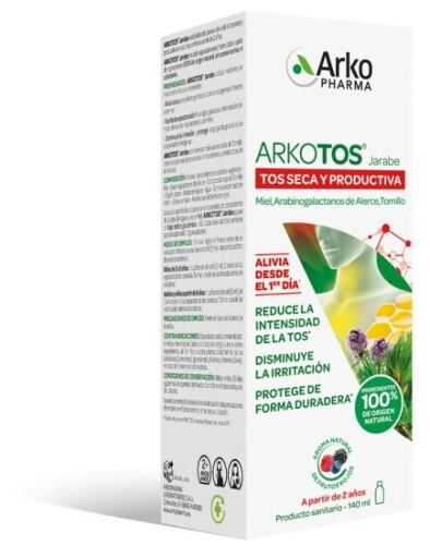 Arkopharma Arkotos Productive Dry Cough Syrup Red Fruits 140 ml