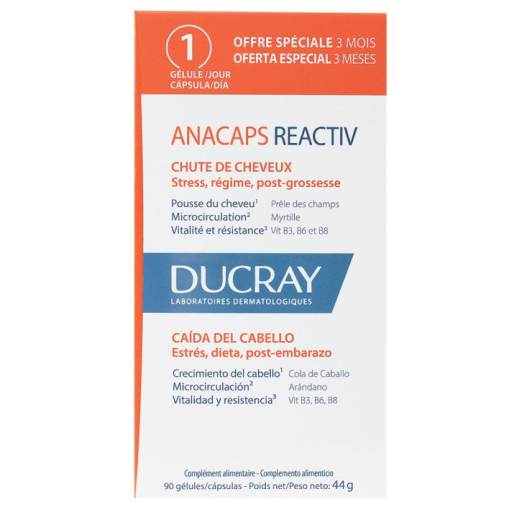 Ducray Trio Anacaps Reactiv Hair and Nails 90 Capsules