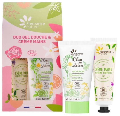 Fleurance Nature Duo Gel Douche et Cr&egrave;me Mains Verveine 2 Pieces